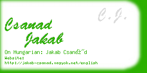 csanad jakab business card